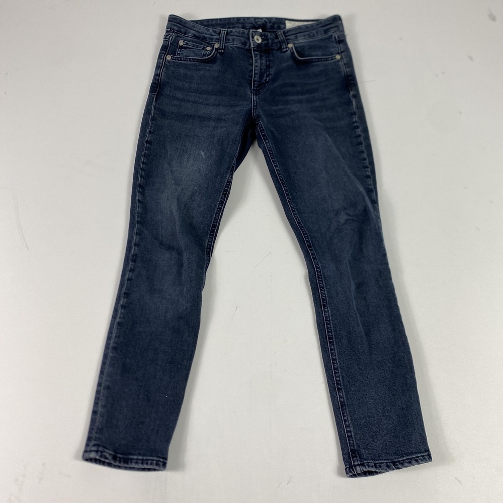 Rag & Bone Cate Mid-Rise Ankle Skinny Jeans Womens 25 Blue Medium Wash Denim